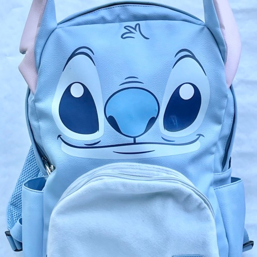 Loungefly Disney Stitch Full Size Backpack Blue Preowned